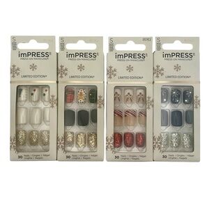 imPRESS Christmas Press-On Nails - Lot of 4